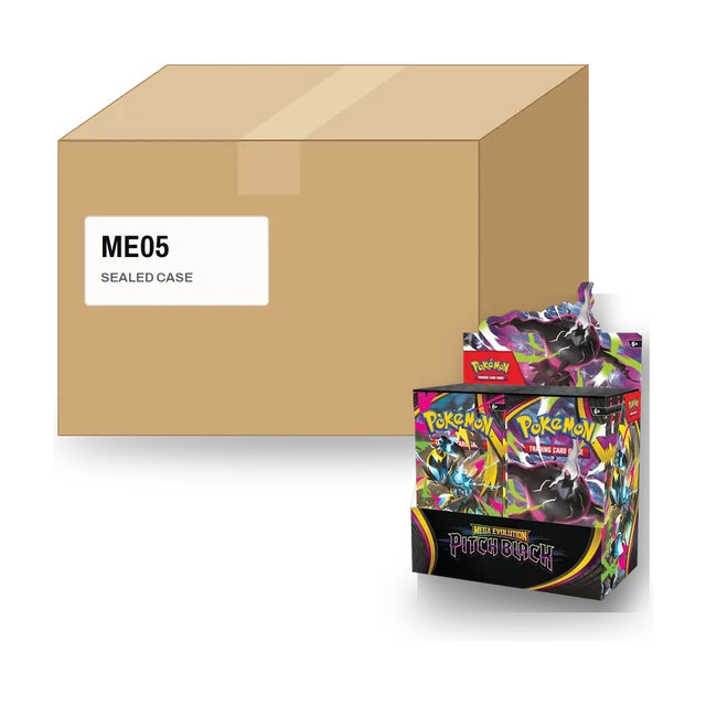 Pokémon TCG — Mega Evolution—Pitch Black [ME05] — Sealed Case (Inggris)
